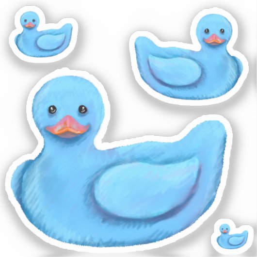 Blue  Rubber Ducks シール (正面)