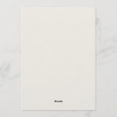 Blue Rustic Botanical Wedding 招待状 (裏面)