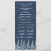 Blue Rustic Winter Forest Wedding Program プログラム (裏面)