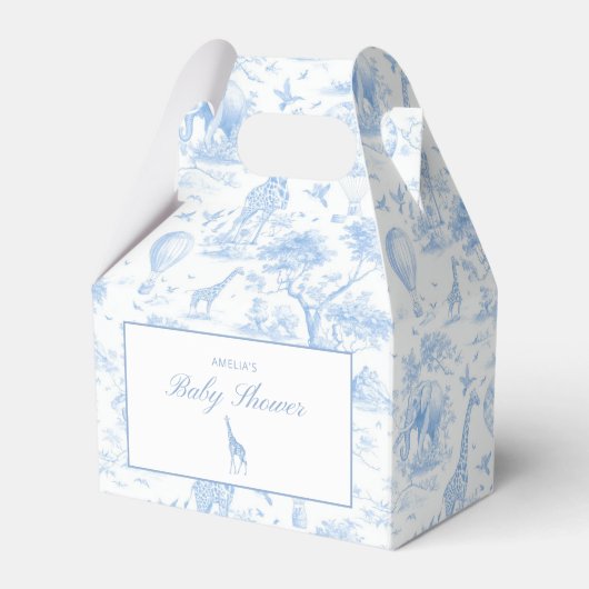 Blue Safari Toile de Jouy フェイバーボックス (正面サイド)