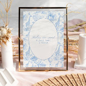 Blue Safari Toile de Jouy Babies are sweet sign