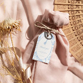 Blue Safari Toile de Jouy Baby Shower  ギフトタグ
