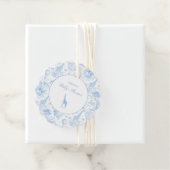 Blue Safari Toile de Jouy Baby Shower フェイバータグ (インサイチュ)