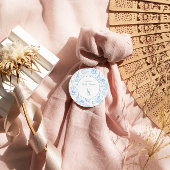 Blue Safari Toile de Jouy Baby Shower フェイバータグ