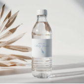 Blue Safari Toile de Jouy Baby Shower ペットボトルラベル