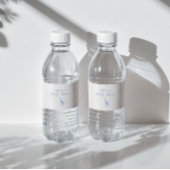 Blue Safari Toile de Jouy Baby Shower ペットボトルラベル