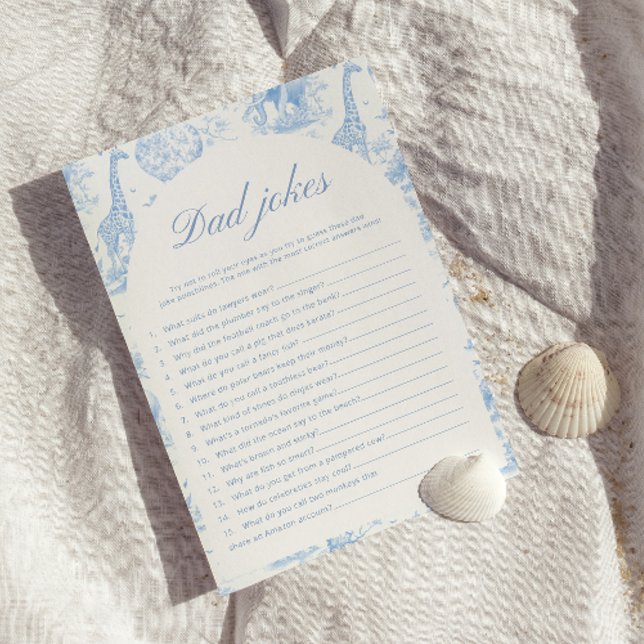 Blue Safari Toile de Jouy Dad Jokes Games (クリエイターアップロード済み)