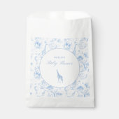 Blue Safari Toile de Jouy Favor Bags フェイバーバッグ (正面)