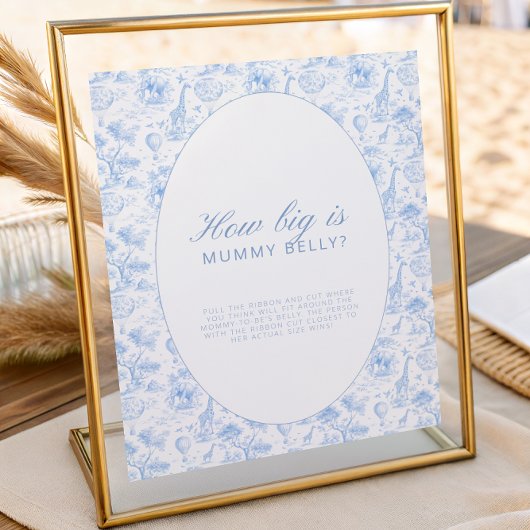 Blue Safari Toile de Jouy How Big is mummy Belly 