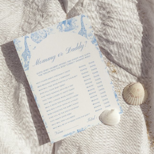 Blue Safari Toile de Jouy Mommy or daddy Games (クリエイターアップロード済み)