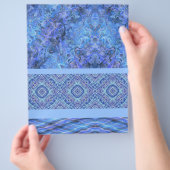 Blue Sampler Bulk Scrapbook Paper Pages チラシ (手)
