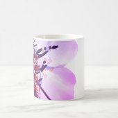 Blue Samurai & Cherry Blossom Ink Art Motivational コーヒーマグカップ (中央)