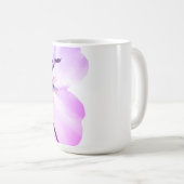 Blue Samurai & Cherry Blossom Ink Art Motivational コーヒーマグカップ (正面右)