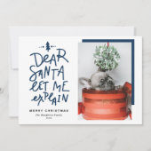 Blue Santa親愛 Let Me Explain Photo Chrimas シーズンカード (正面)
