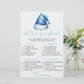 Blue Santa電話の赤ちゃんシャワーゲームの内容 便箋 (スタンド正面)