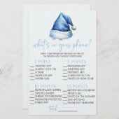 Blue Santa電話の赤ちゃんシャワーゲームの内容 便箋 (正面/裏面)