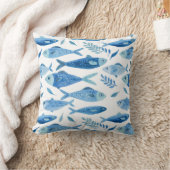 Blue Sardines Coastal クッション (ブランケット)