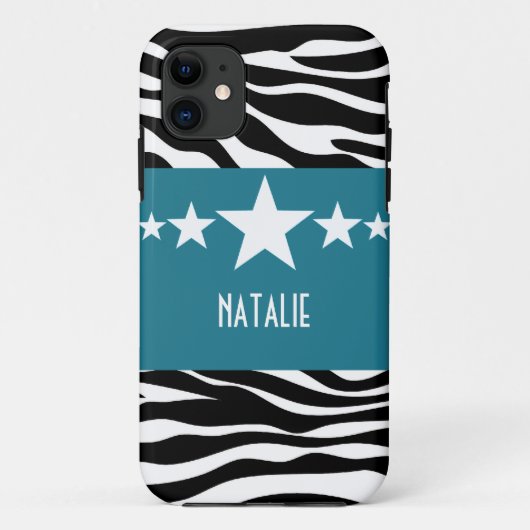 Blue Sassy Star Zebra BT iPhone 5ケース Case-Mate iPhoneケース (裏面)