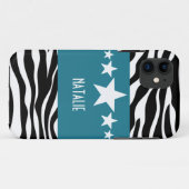 Blue Sassy Star Zebra BT iPhone 5ケース Case-Mate iPhoneケース (裏面(横))
