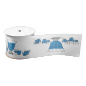 Blue Satin Ribbon Punch Bowl サテンリボン (リール)