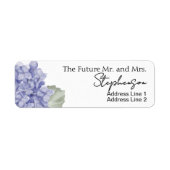 Blue Save The Date Custom Name Return Address ラベル (正面)