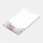 Blue Scallop Shell and Coral ポストイット (アングル)