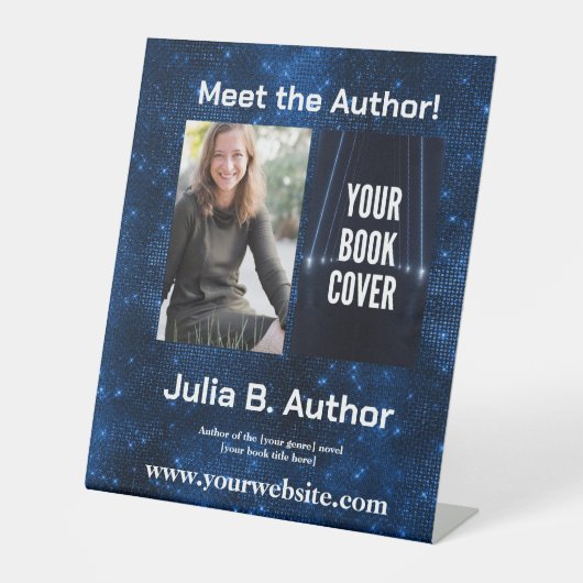 Blue Sci-Fi作家ブックの署名またはブックの起動 台座サイン (正面)