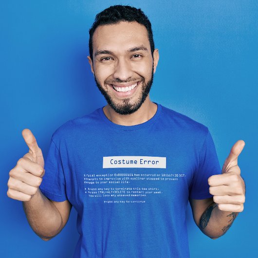 Blue Screen of Death Funny Halloween Costume Tシャツ