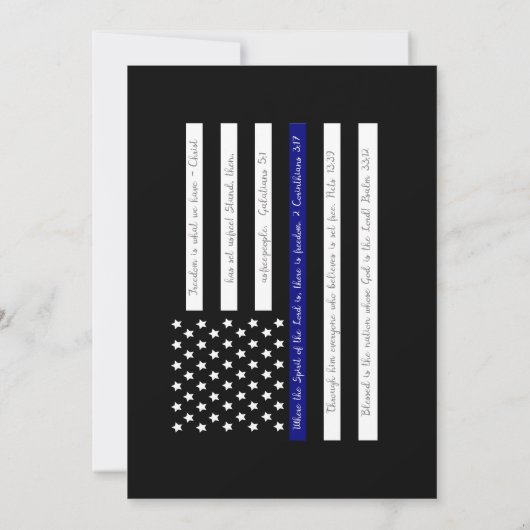 Blue Scripture Flag Retirement Party 招待状 (裏面)