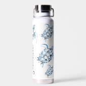 Blue Sea Turtle Themed Reusable Water Bottles ウォーターボトル (背面)