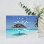 Blue Sea Waves and Sandのビーチ結婚式情報 エンクロージャーカード (スタンド正面)