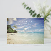 Blue Sea Waves and Sandのビーチ結婚式情報 エンクロージャーカード (スタンド正面)