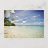 Blue Sea Waves and Sandのビーチ結婚式情報 エンクロージャーカード (裏面)