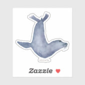 Blue seal watercolor illustration シール (シート)