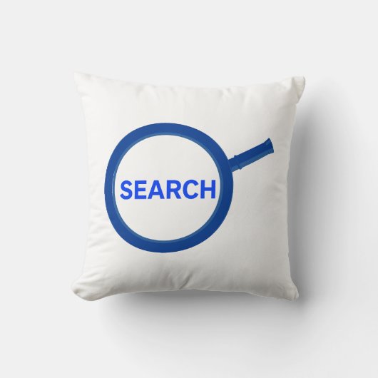 Blue Search Magnifying Glass クッション (正面)
