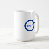 Blue Search Magnifying Glass コーヒーマグカップ (正面右)
