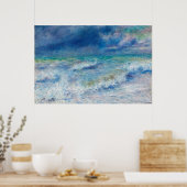 Blue Seascape by Renoir Impressionist Painting ポスター (キッチン)