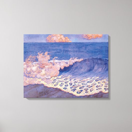 Blue seascape, Wave Effect, c.1893 キャンバスプリント (正面)