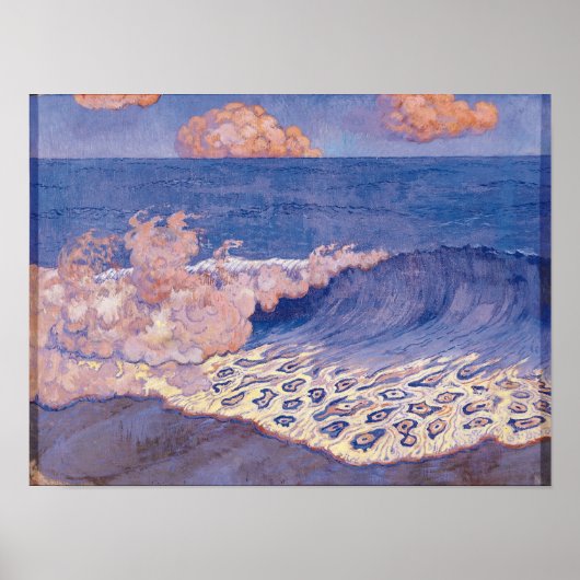 Blue seascape, Wave Effect, c.1893 ポスター (正面)