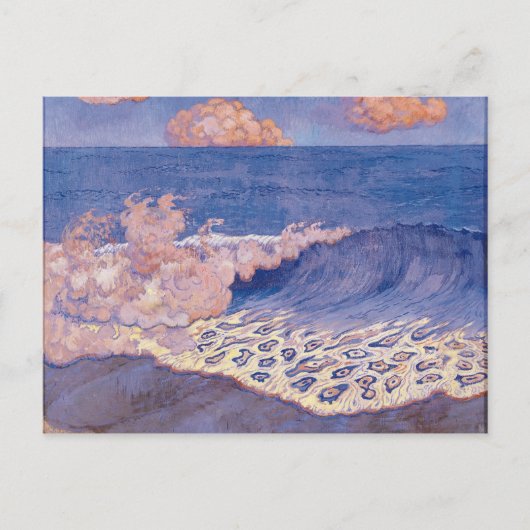 Blue seascape, Wave Effect, c.1893 ポストカード (正面)