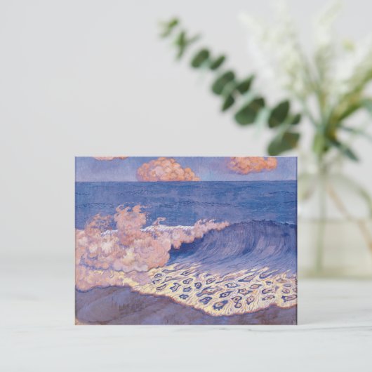 Blue seascape, Wave Effect, c.1893 ポストカード (スタンド正面)
