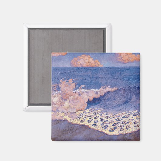Blue seascape, Wave Effect, c.1893 マグネット (正面/裏面)