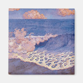 Blue seascape, Wave Effect, c.1893 マグネット (正面)