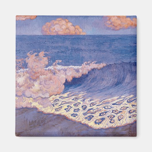 Blue seascape, Wave Effect, c.1893 マグネット (正面)