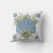 Blue Seashell Coastal Christmas クッション (裏面)