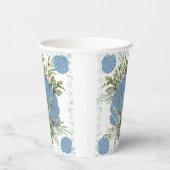 Blue Seashell Coastal Christmas 紙コップ (右)