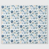 Blue Seashell Summer Wrapping Paper  ラッピングペーパー (フラット)