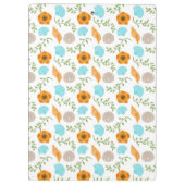 Blue Seashells Sea Snail Orange Flower クリップボード (裏面)