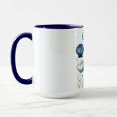 Blue Seashells Summer Mug | Custom Name マグカップ (左)
