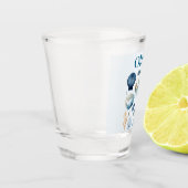 Blue Seashells Summer Shot Glass | Custom Name ショットグラス (左)